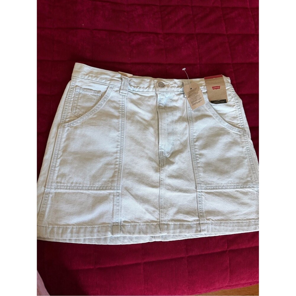 Levi's light Blue Denim Panel Pocket Mini Skirt size 31